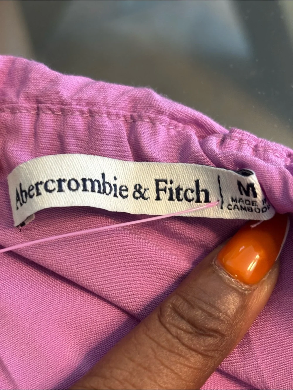 Abercrombie & Fitch Lavender Tiered V-Neck Maxi Dress